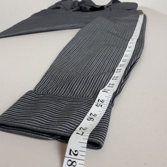 Perry Ellis Grey Striped Casual Dress Shirt - Picture 10 of 16